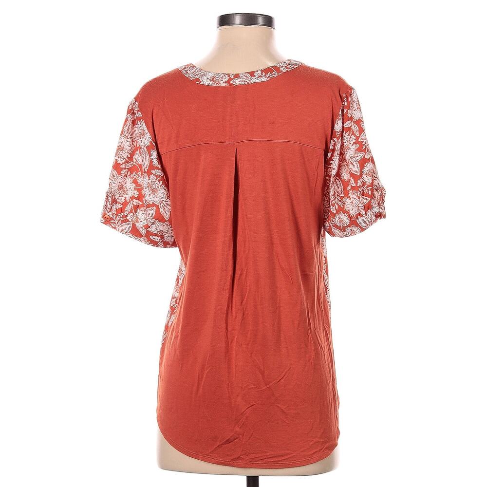 Fortune + Ivy Stitch Fix  Button Detail Mixed Material Top Size Small - Picture 2 of 8